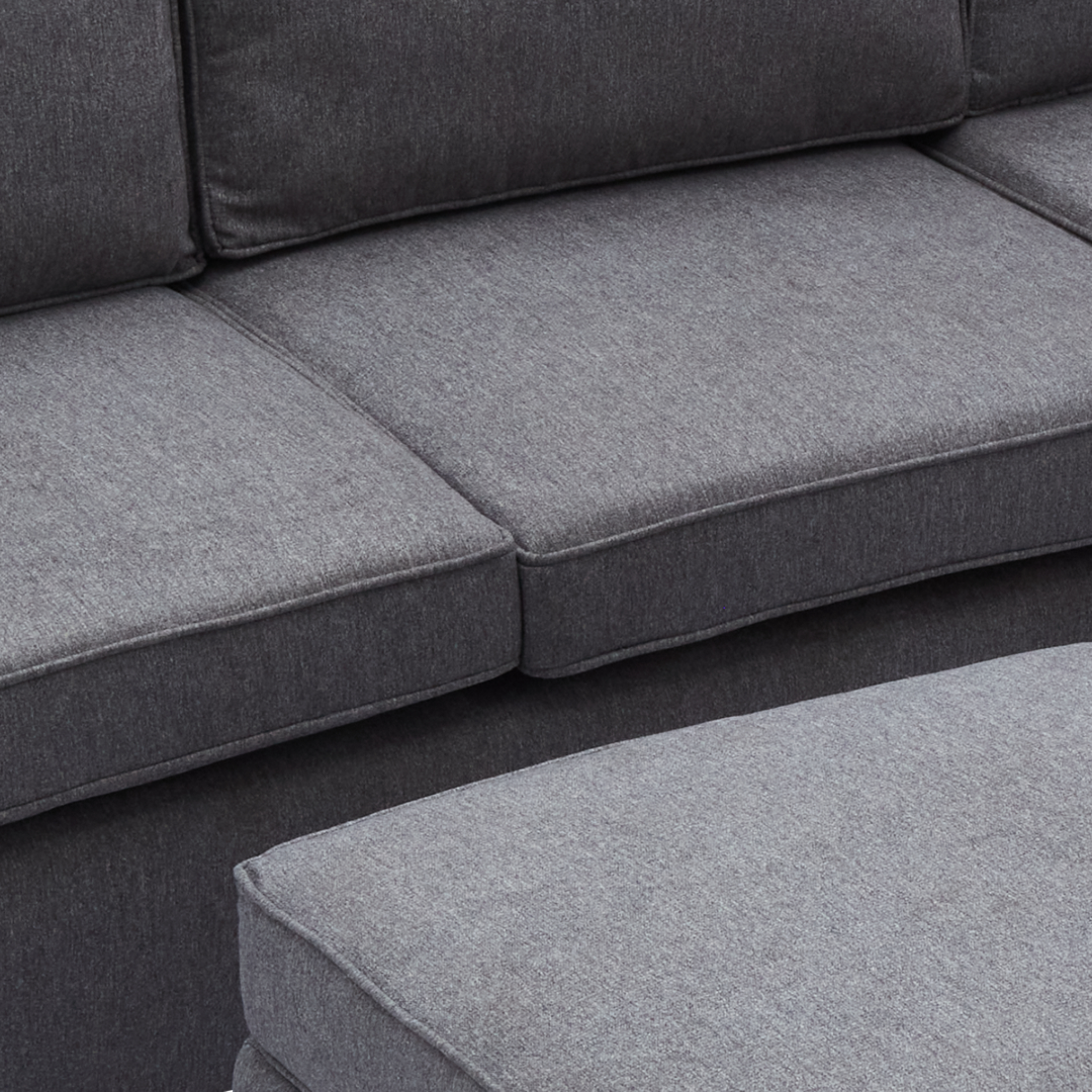 JENALD Fabric Sofa with Ottoman (Reversible L-Chaise) AF Home