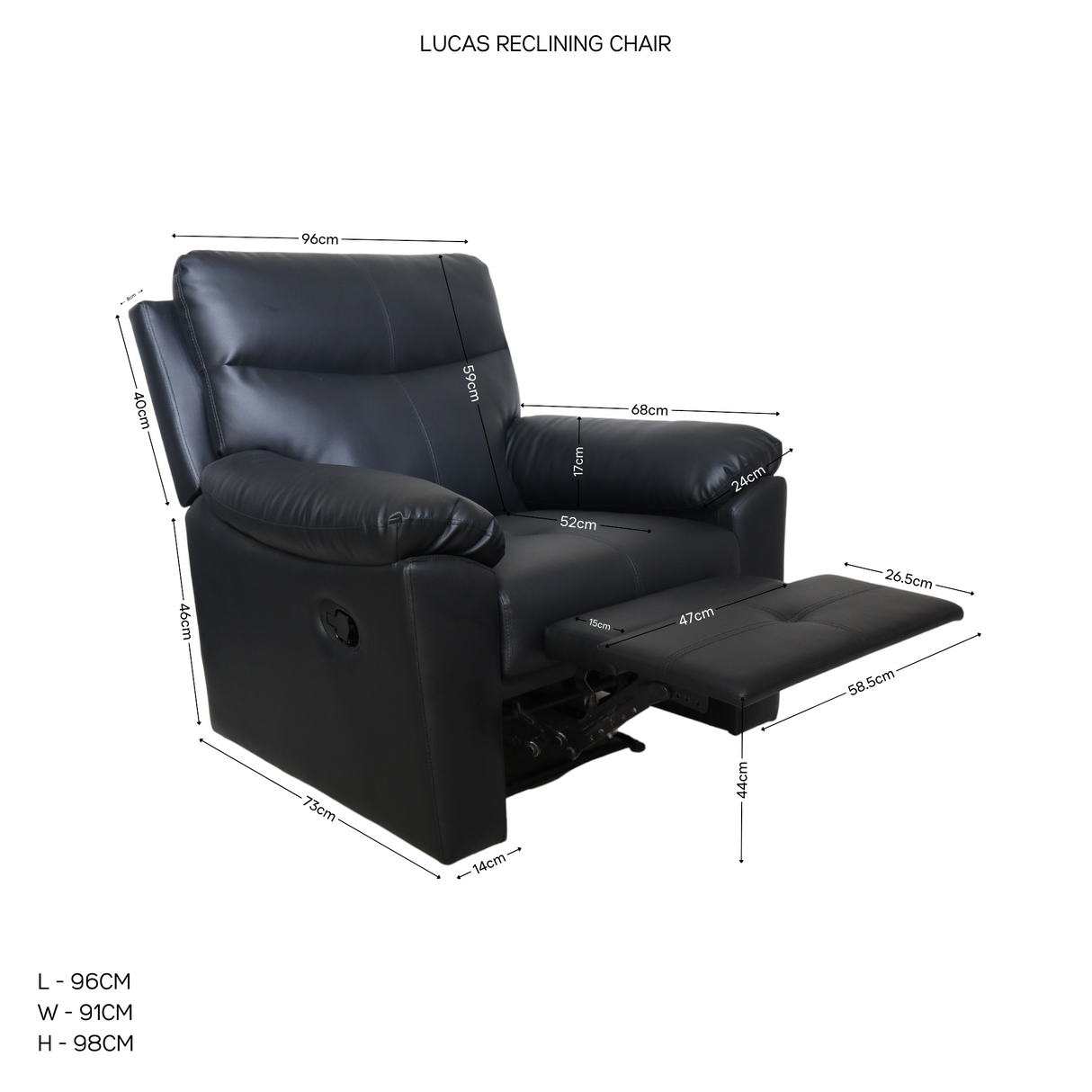 LUCAS Reclining Chair Furnigo