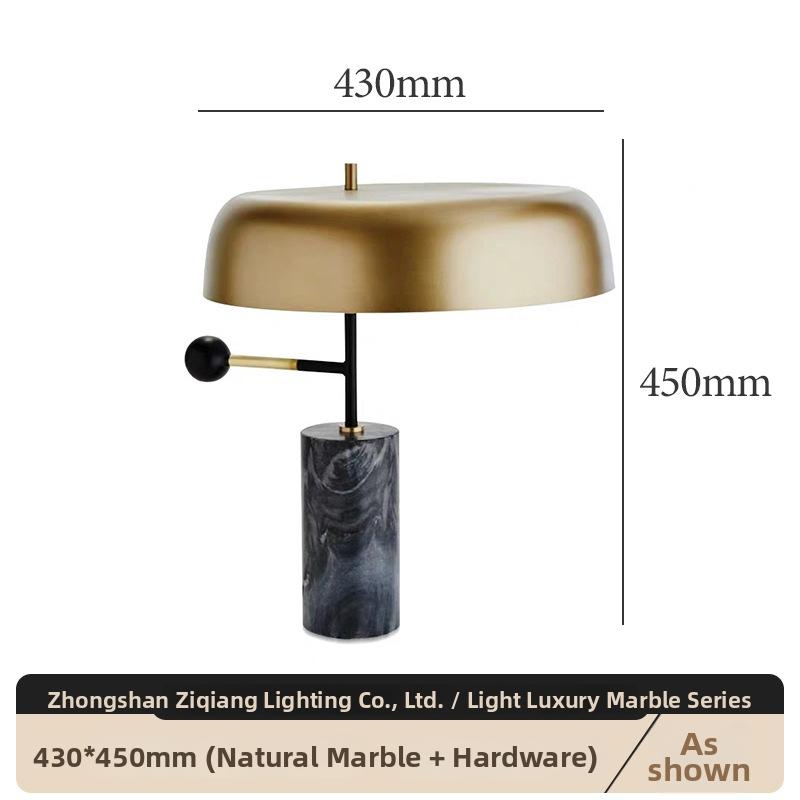 Milano Glow - Aelix - N125 Combination - Modern Natural Marble and Glass Table Lamp with Minimalist Designer Style, Soft Ambient Lighting for Elegant and Functional Spaces - Living Room / Bedroom / Bedside / Hotel / Project / Office Milano