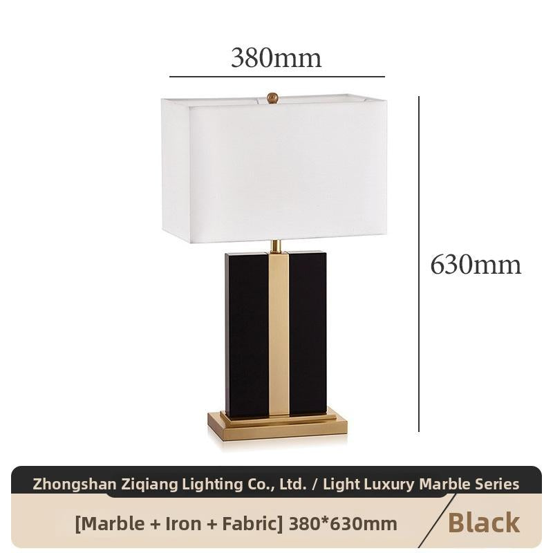 Milano Glow - Aeson - N149 - American-Style Minimalist Marble Table Lamp with Modern LED Design, Elegant Ambient Lighting for Stylish Interiors - Living Room / Bedroom / Bedside / Study Milano