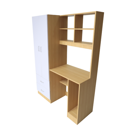 JUSTIN Laminated Study Table with Cabinet Furnigo