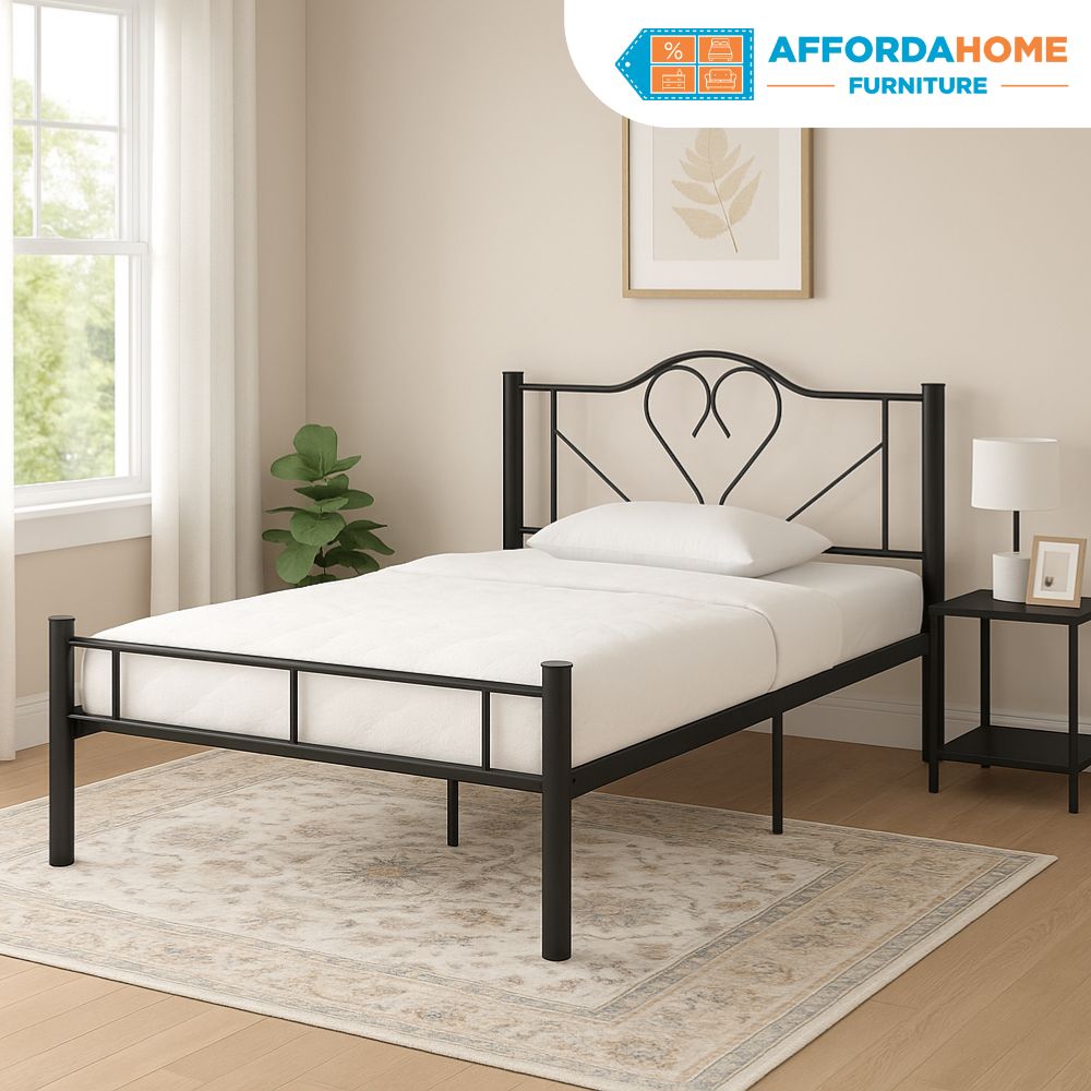 ALLIAR Metal Bed Frame Affordahome