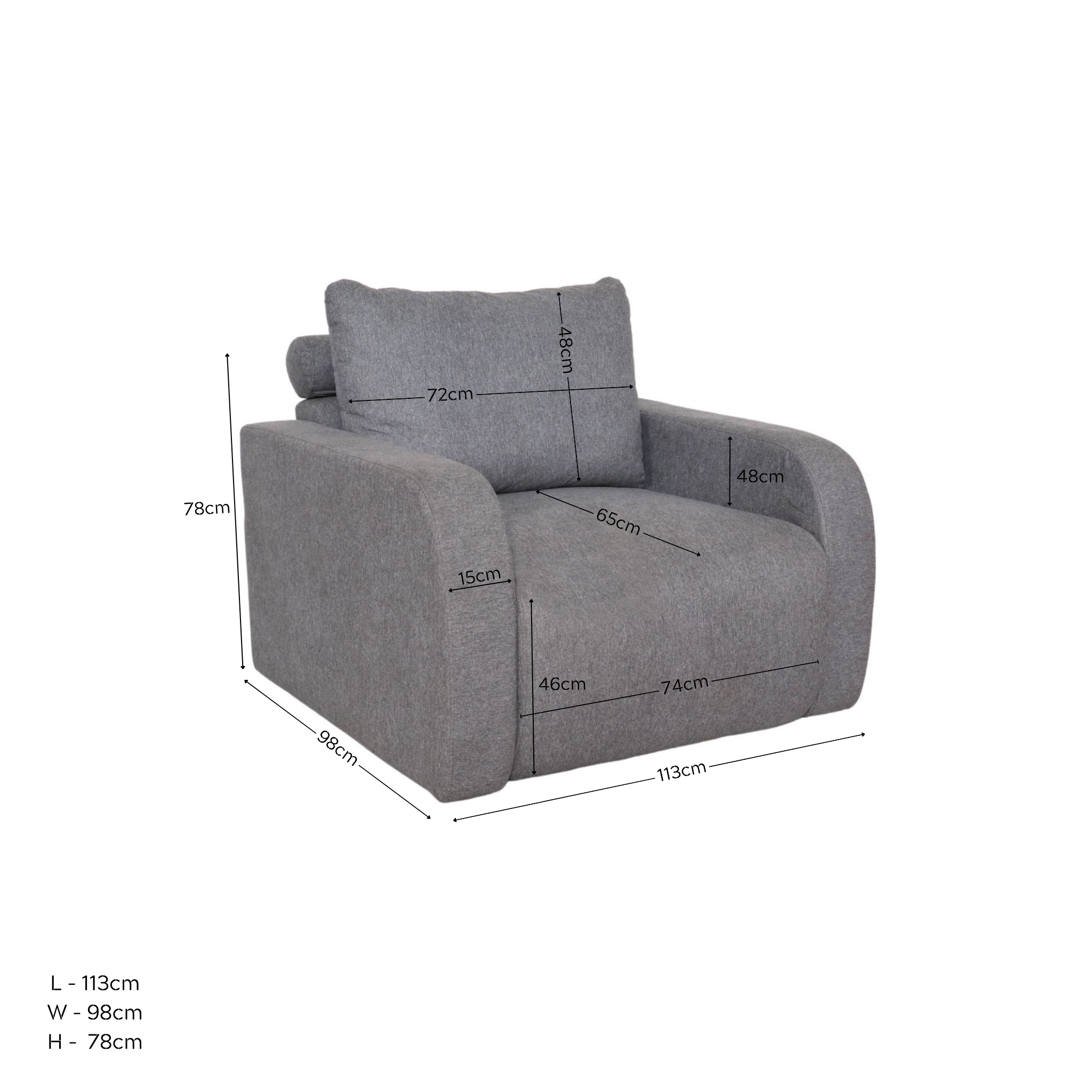ARNO Fabric Accent Chair AF Home