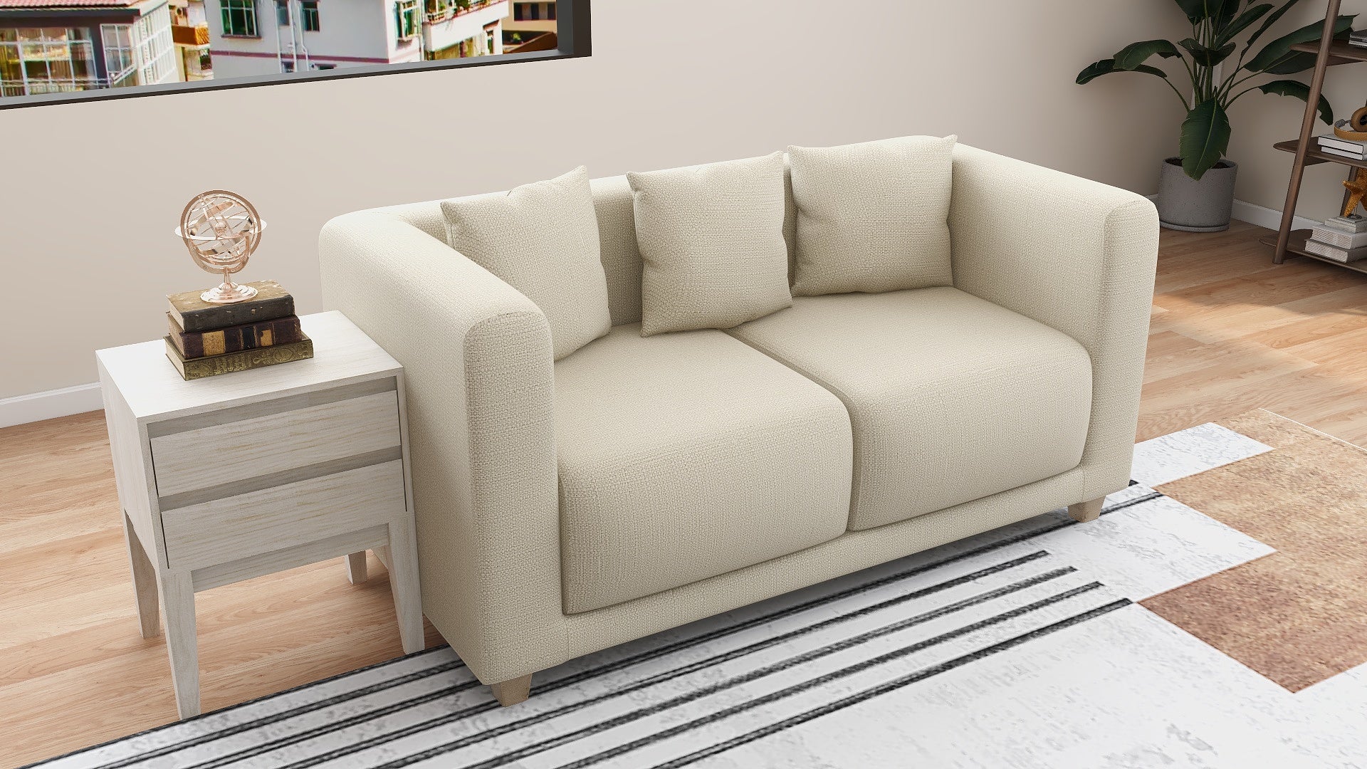 ANASTASIA 3-Seater Fabric Sofa AF Home