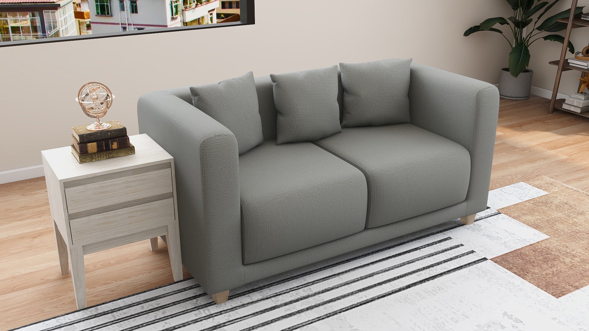 ANASTASIA 3-Seater Fabric Sofa AF Home