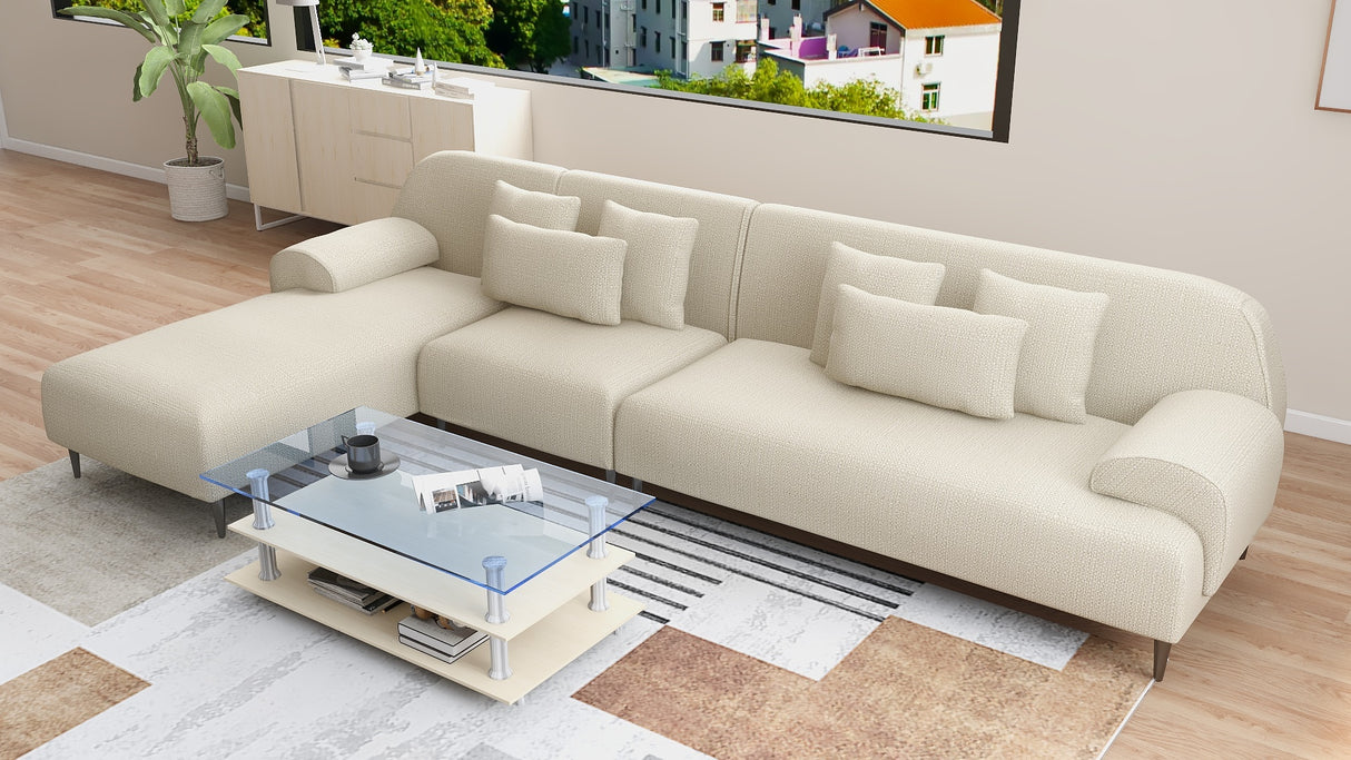 ARDEN L-Shape Fabric Sofa Luxe Life PH