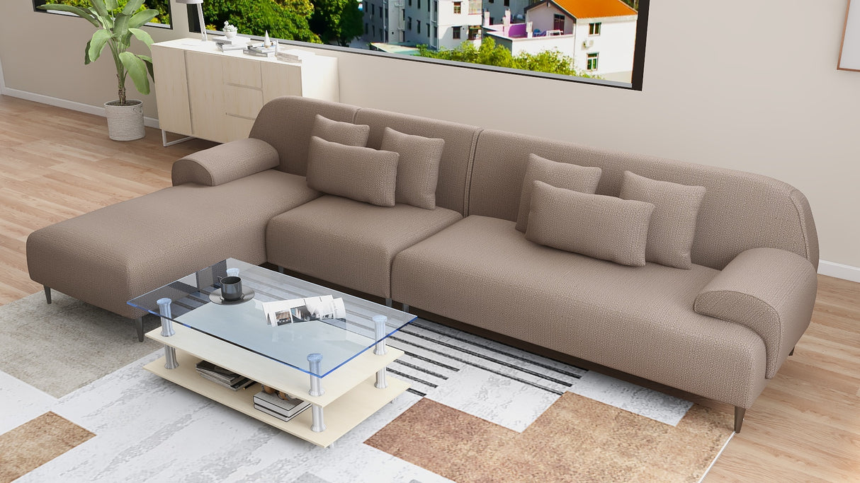 ARDEN L-Shape Fabric Sofa Luxe Life PH