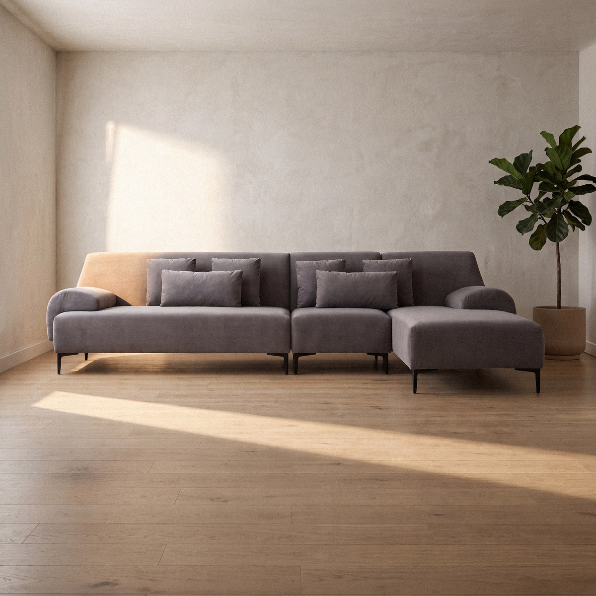 Arden L-Shape Fabric Sofa