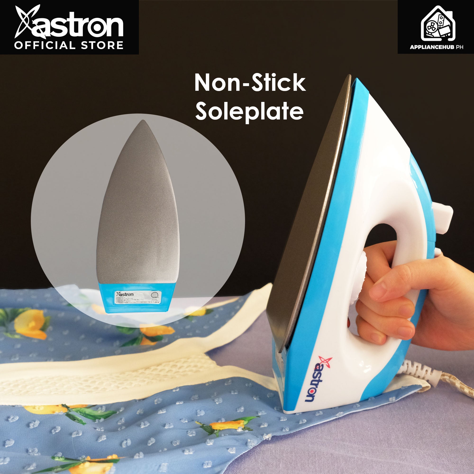 ASTRON PFI-1327S Dry and Spray Electric Flat Iron (1200W) Astron