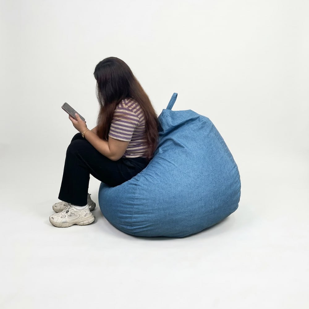 Gary Large Teardrop Bean Bag - Free 2pcs Small Bolster Pillows (PAYDAY SALE) AF Home