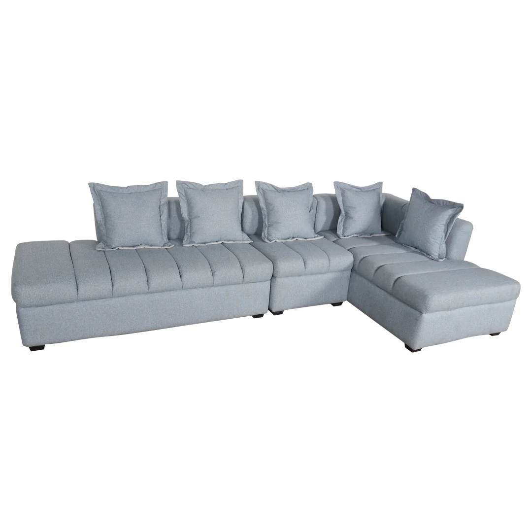 Becca L-Shape Fabric Sofa Set Furnigo