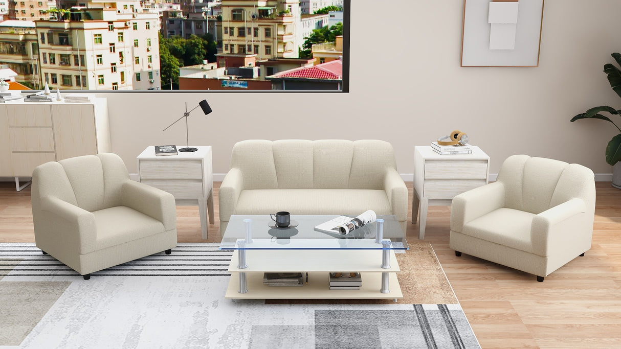 BERN 2-1-1 Fabric Sofa Set Affordahome