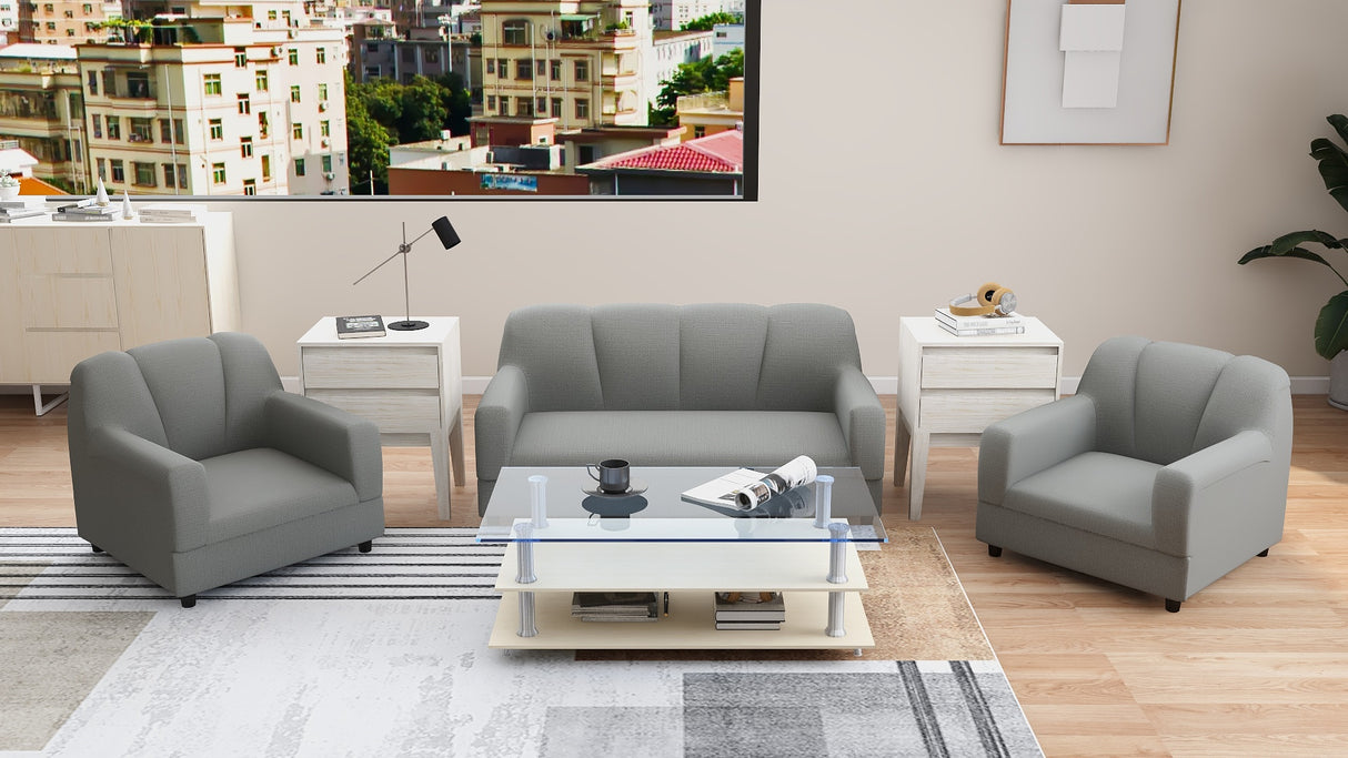 BERN 2-1-1 Fabric Sofa Set Affordahome