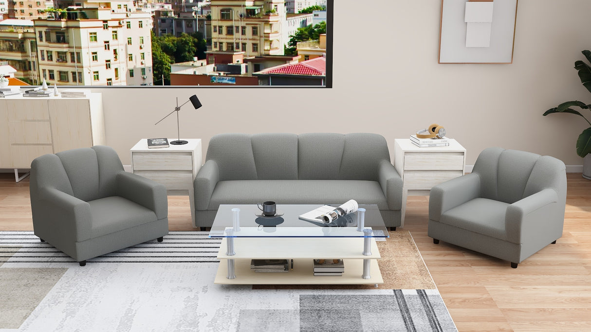 BERN 3-1-1 Fabric Sofa Set Affordahome