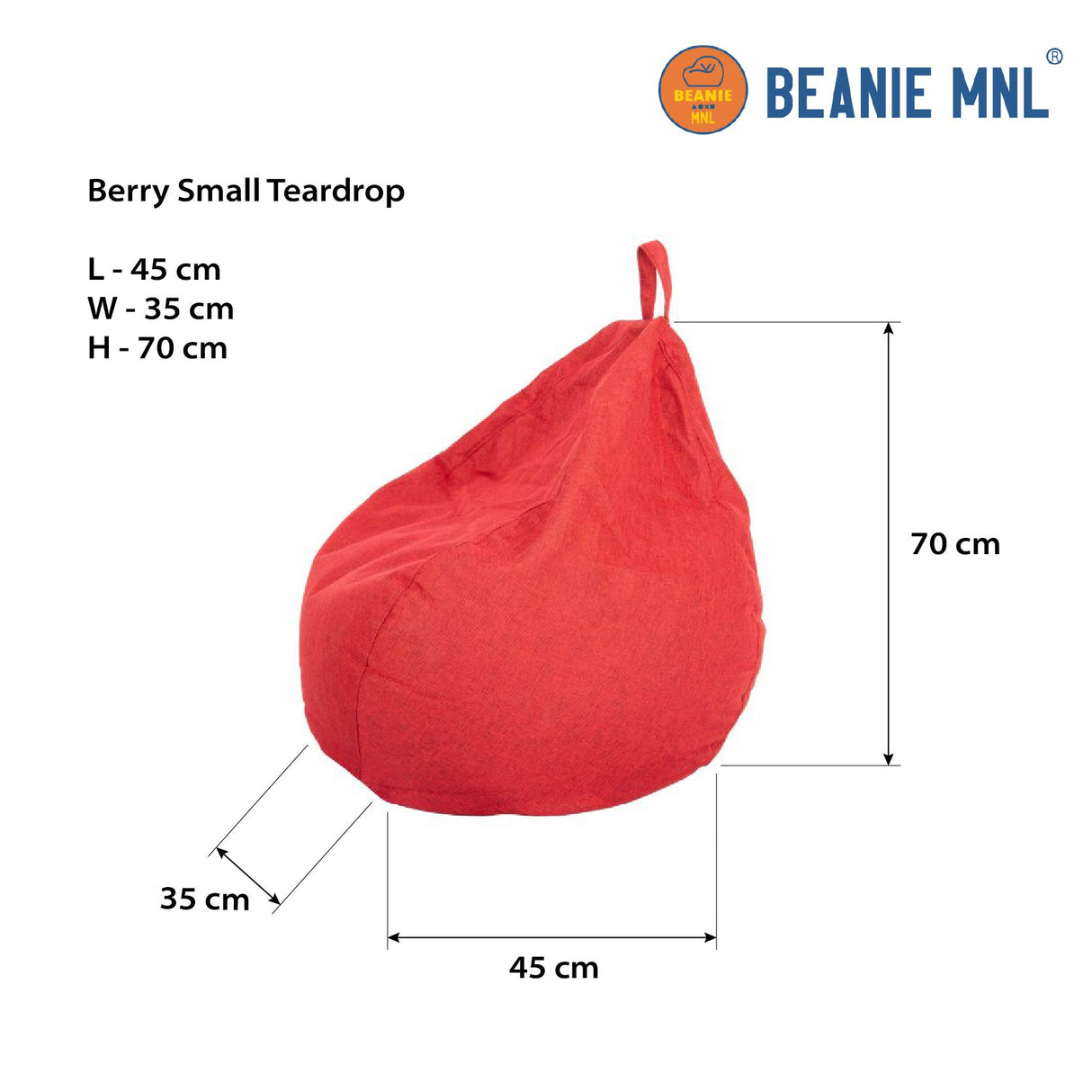 Beanie MNL - Berry Small Teardrop Beanie MNL