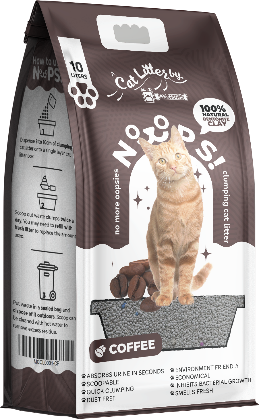 NOOPS! 10kg Clumping Cat Litter by Mr. Chuck Mr. Chuck Pet Store