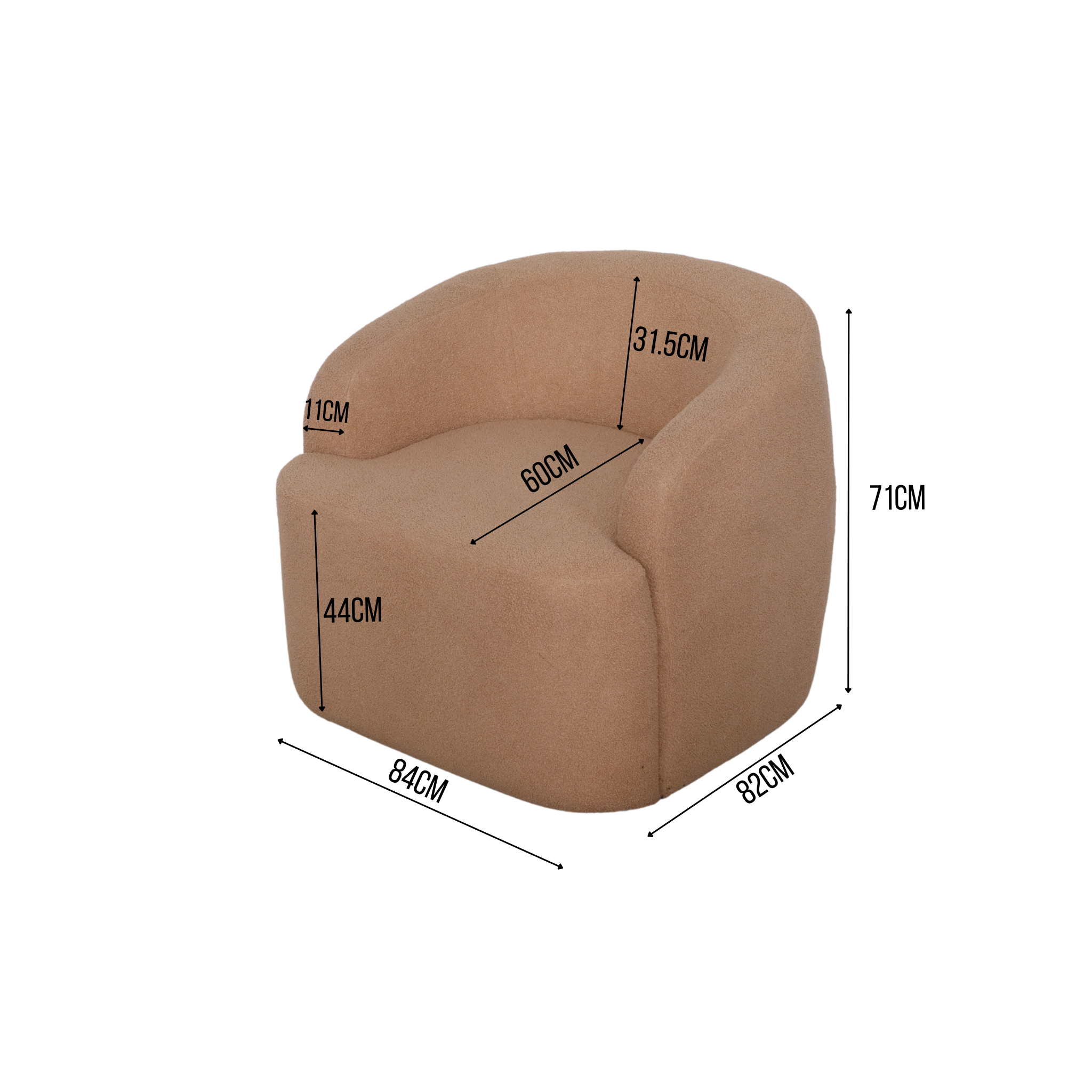 CORA Accent Fabric Chair AF Home