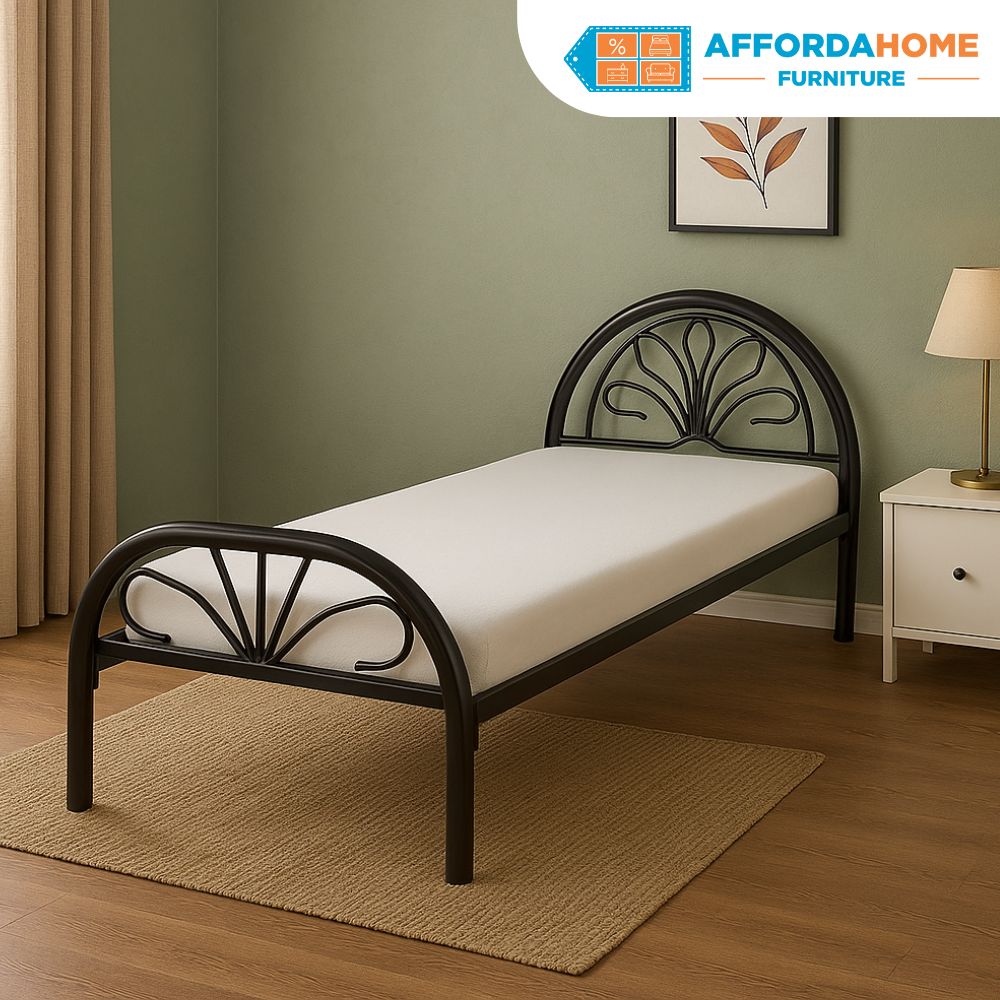 CRISTAL Metal Bed Frame Affordahome