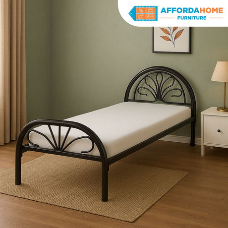 CRISTAL Metal Bed Frame Affordahome