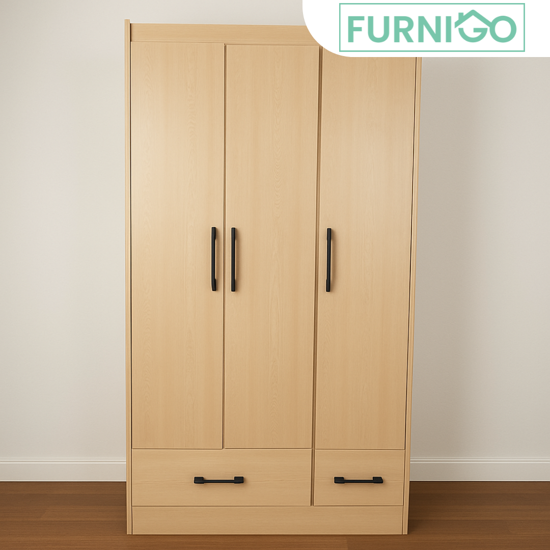 CARMINE 3 Door Wardrobe Furnigo