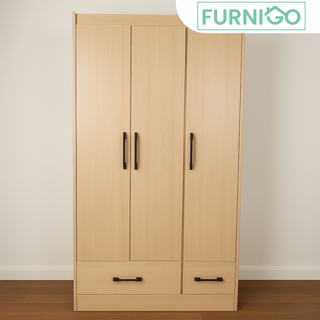 CARMINE 3 Door Wardrobe Furnigo