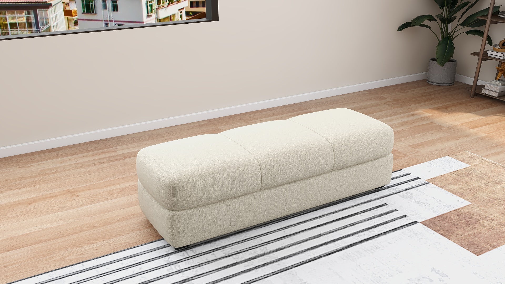 CRYSTAL Fabric Sofa Bench AF Home