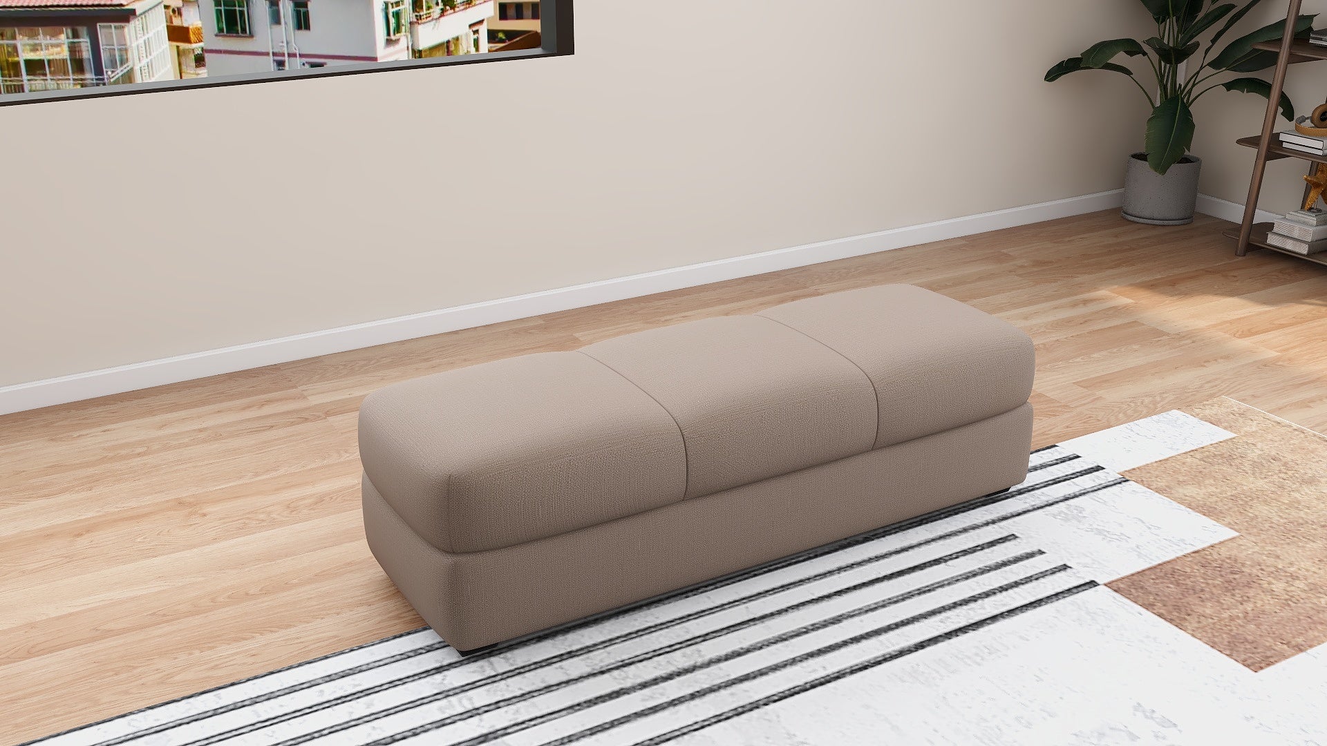 CRYSTAL Fabric Sofa Bench AF Home