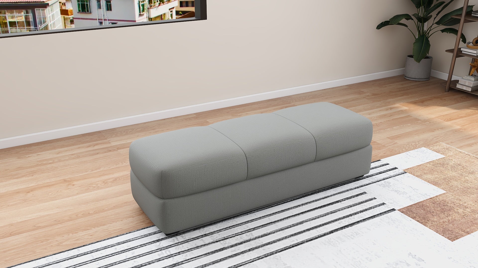 CRYSTAL Fabric Sofa Bench AF Home