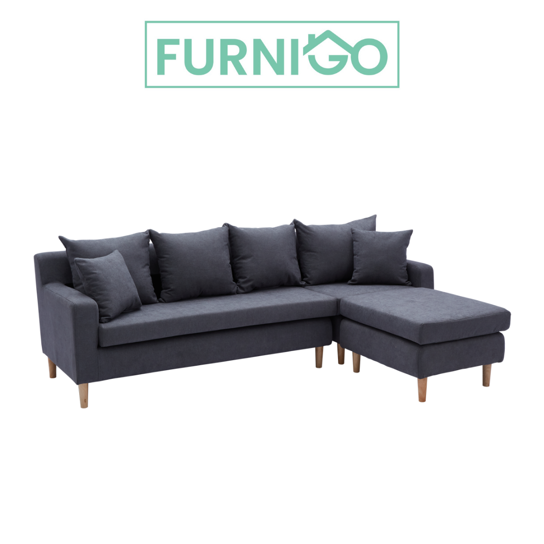 ERICH L-Shape Sofa with Modular Ottoman Furnigo