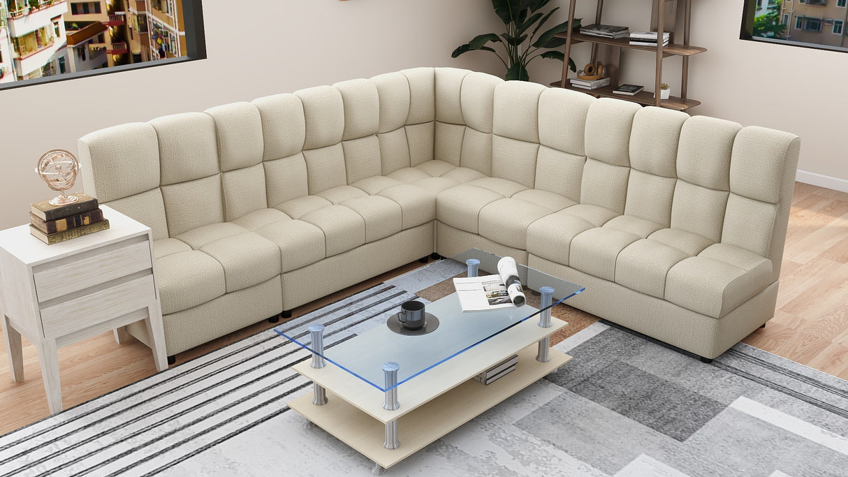 EL GRANDE L-Shape Fabric Sofa Luxe Life PH