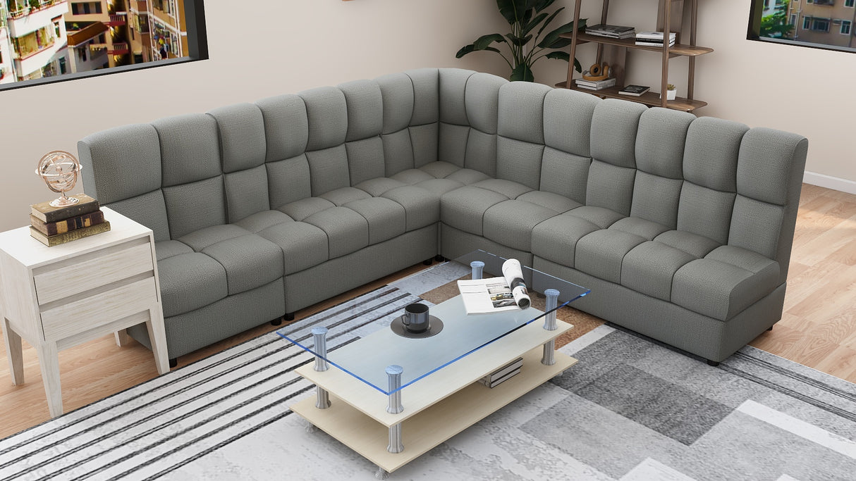 EL GRANDE L-Shape Fabric Sofa Luxe Life PH