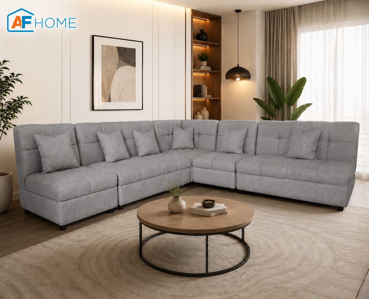 El Grande L-shape Fabric Sofa Luxe Life PH