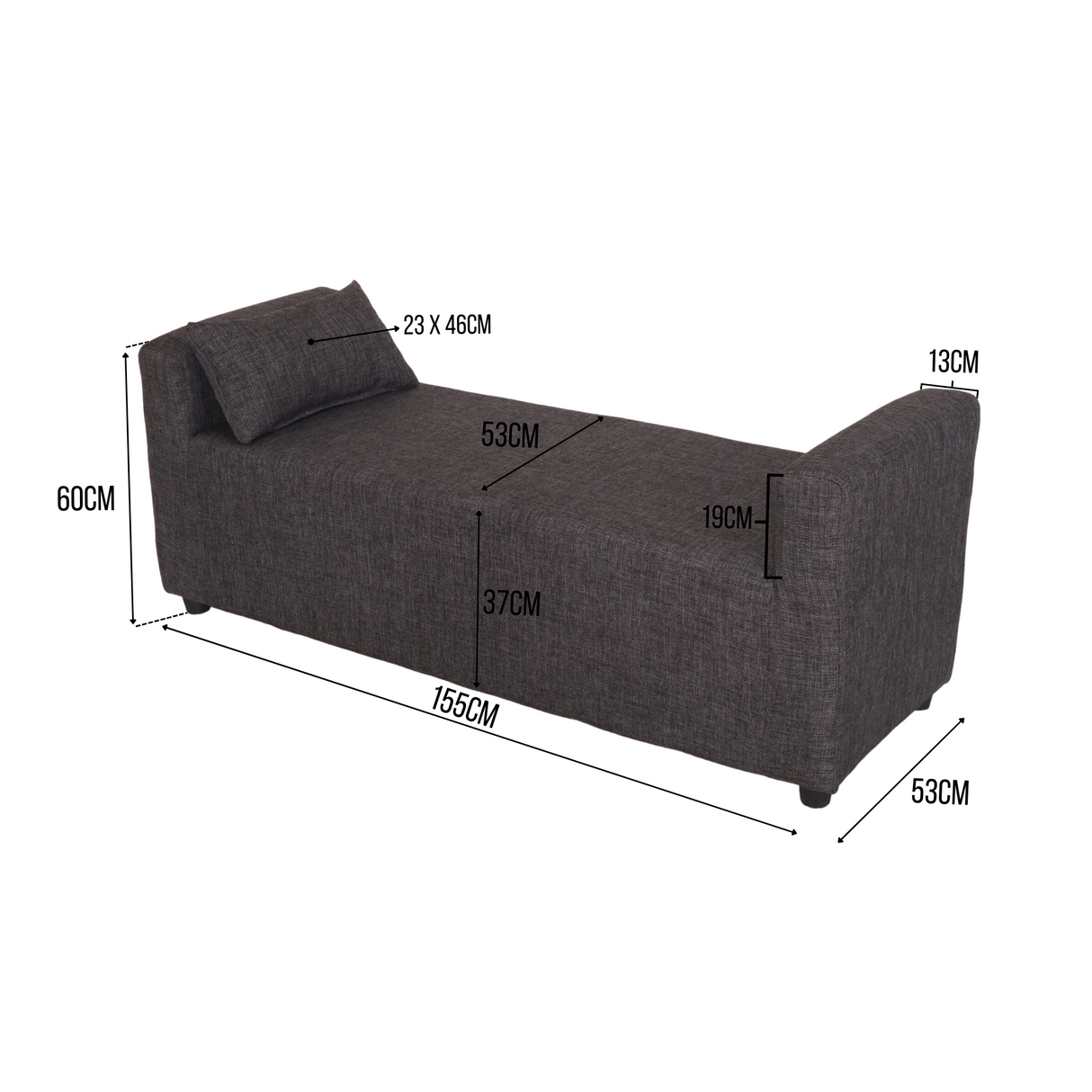 FALCON 2 Seater Bench Sofa Affordahome