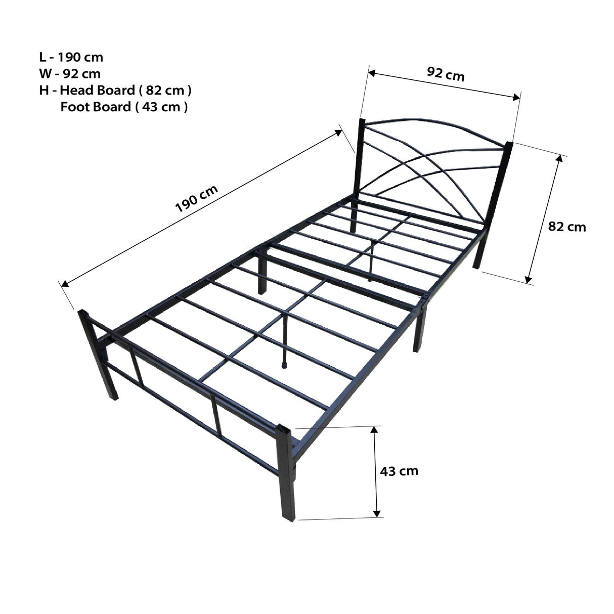 RICK Metal Bed Frame Affordahome