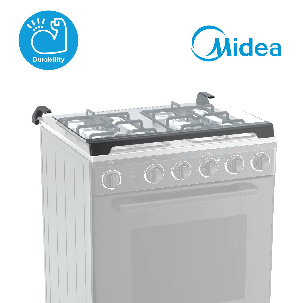 MIDEA 60CM 4 GAS BURNERS GAS RANGE (BLACK) AF Appliance