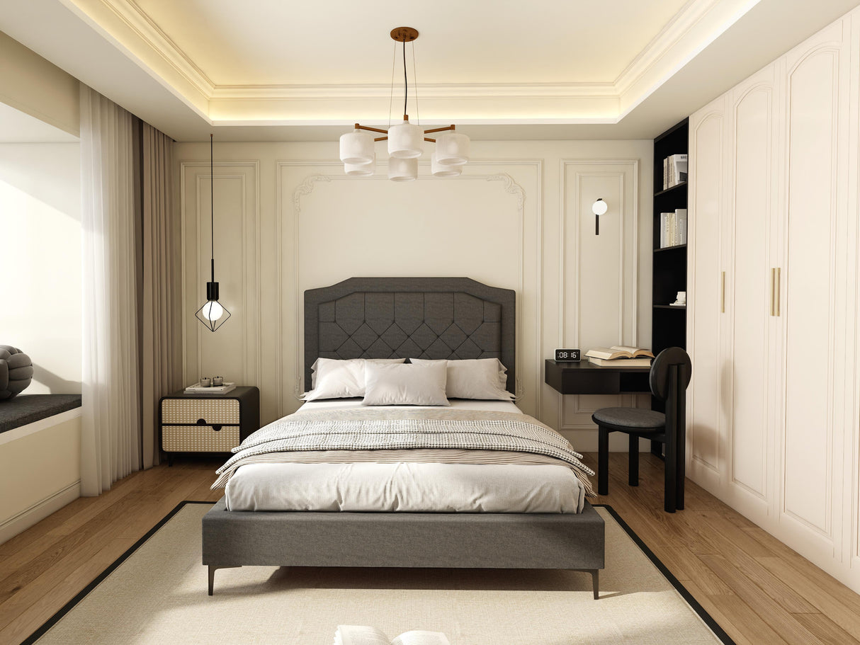GEORGE Upholstered Bed Frame Affordahome