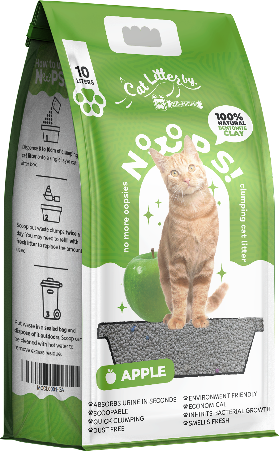 NOOPS! 10kg Clumping Cat Litter by Mr. Chuck Mr. Chuck Pet Store