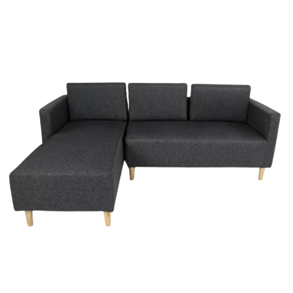 GAYNOUR L-Shape Fabric Sofa Furnigo