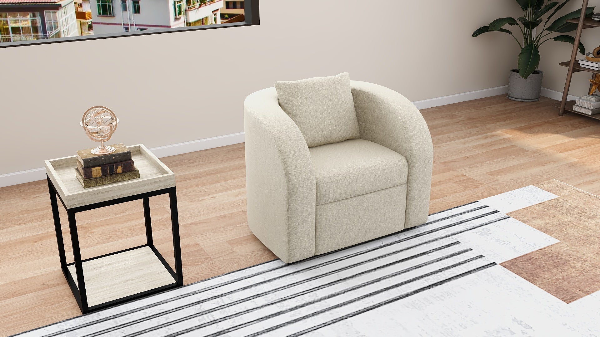 GUMI 1-Seater Fabric Sofa AF Home