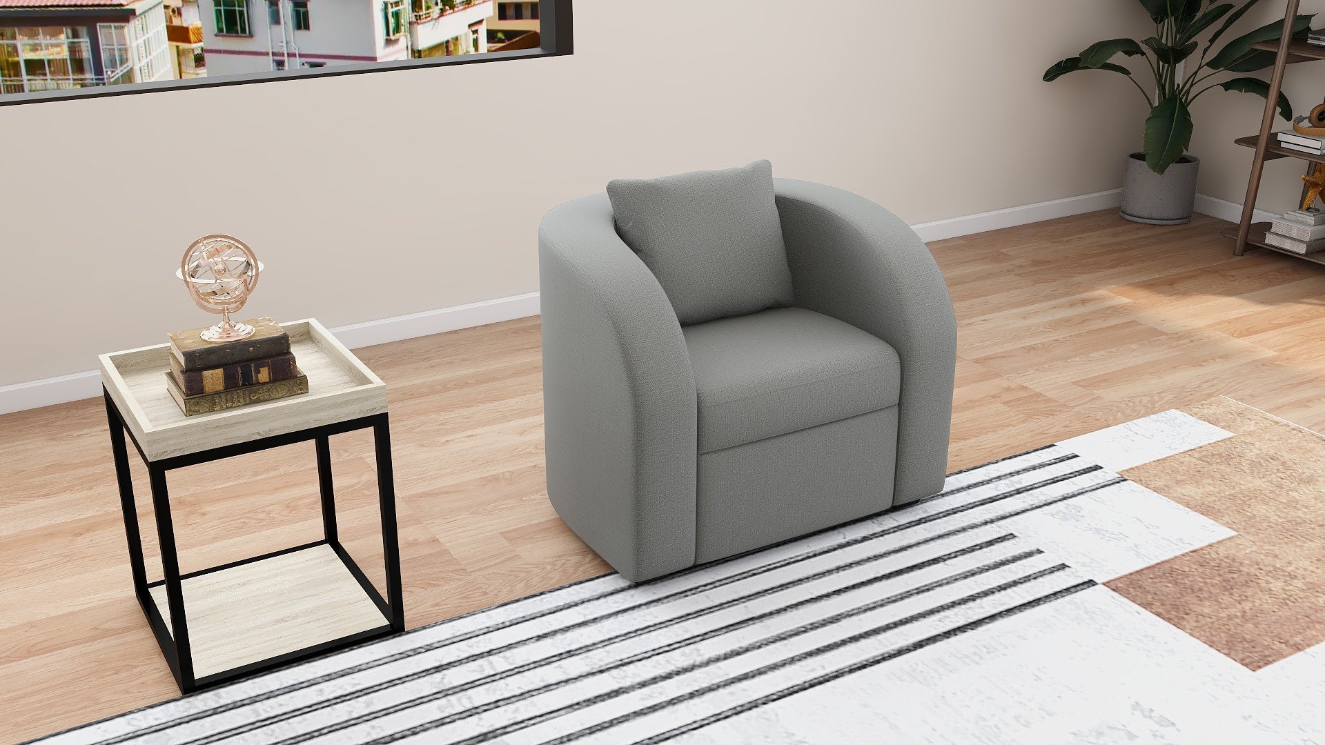 GUMI 1-Seater Fabric Sofa AF Home