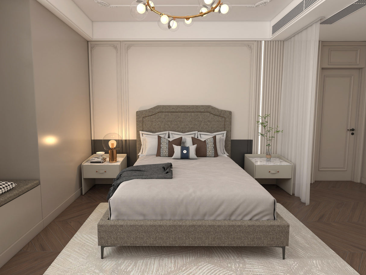 HAROLD Upholstered Bed Frame Affordahome