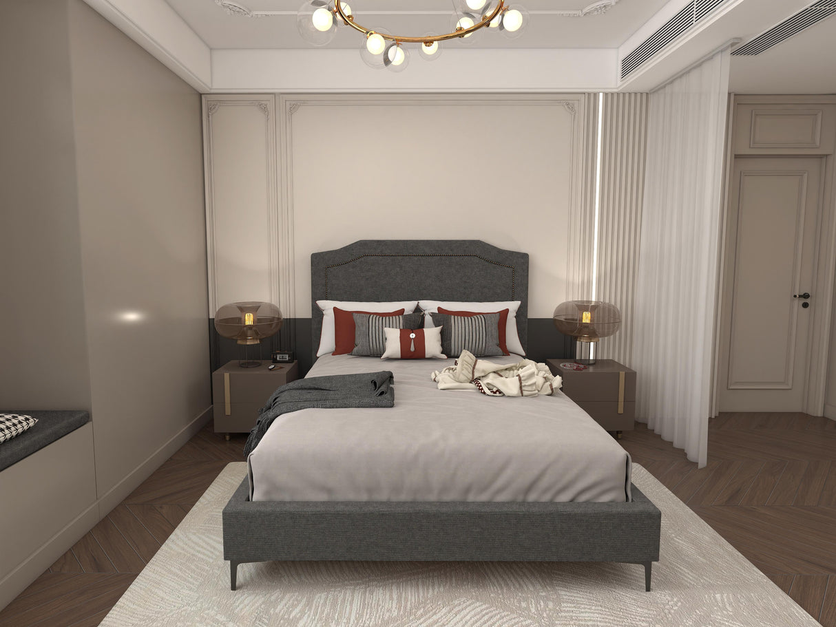 HAROLD Upholstered Bed Frame Affordahome