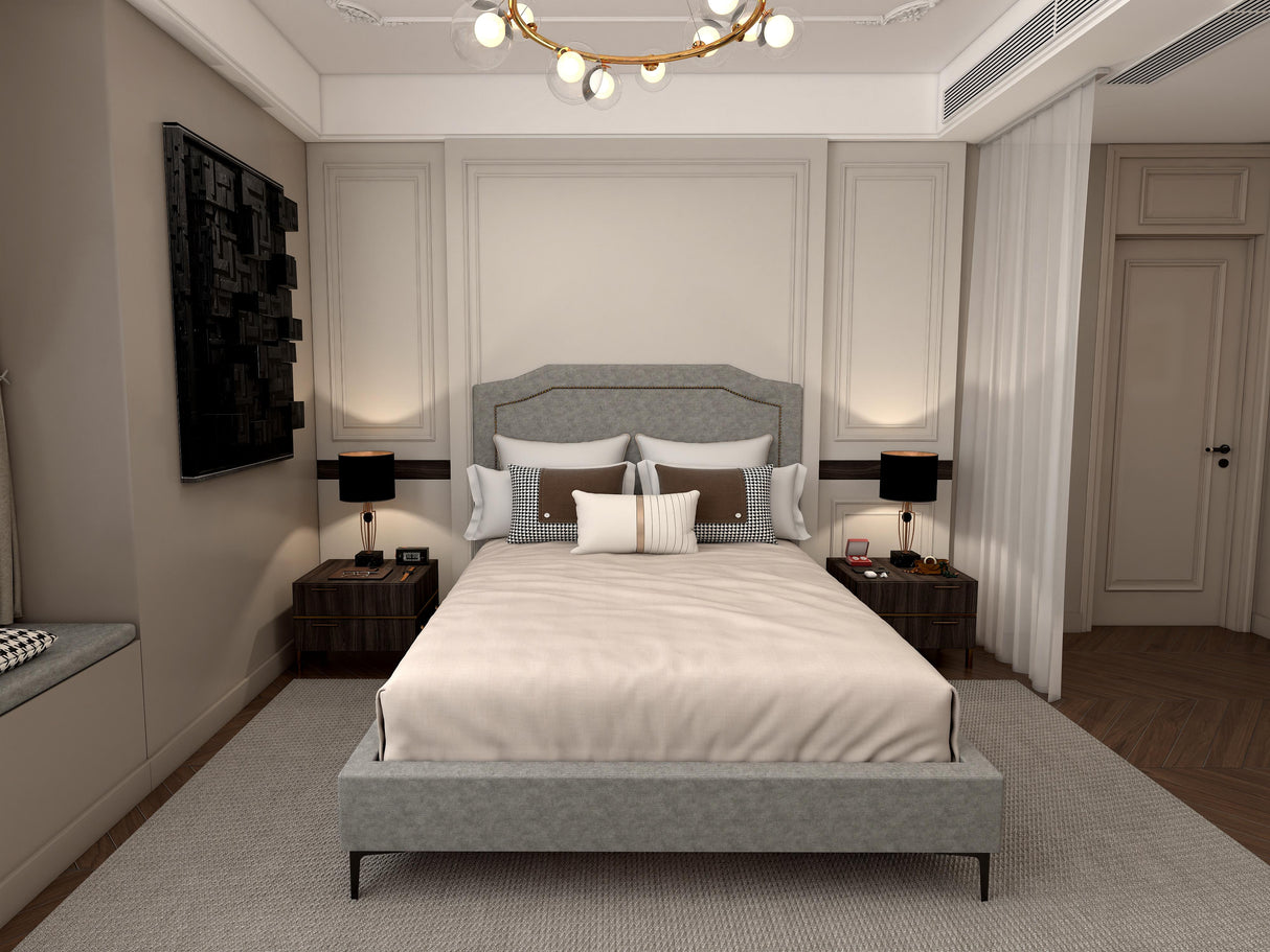 HAROLD Upholstered Bed Frame Affordahome