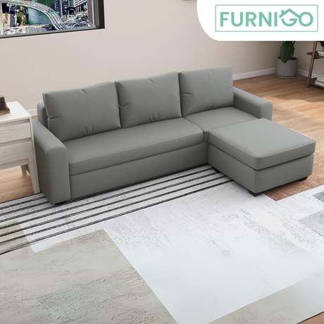 IRMA Modular Fabric Sofa with Ottoman Furnigo