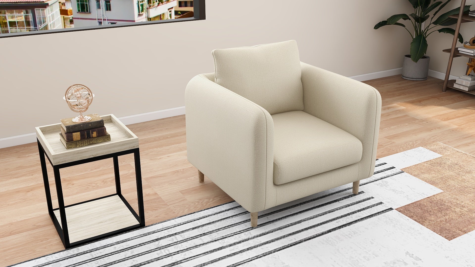 JANE 1-Seater Fabric Sofa AF Home