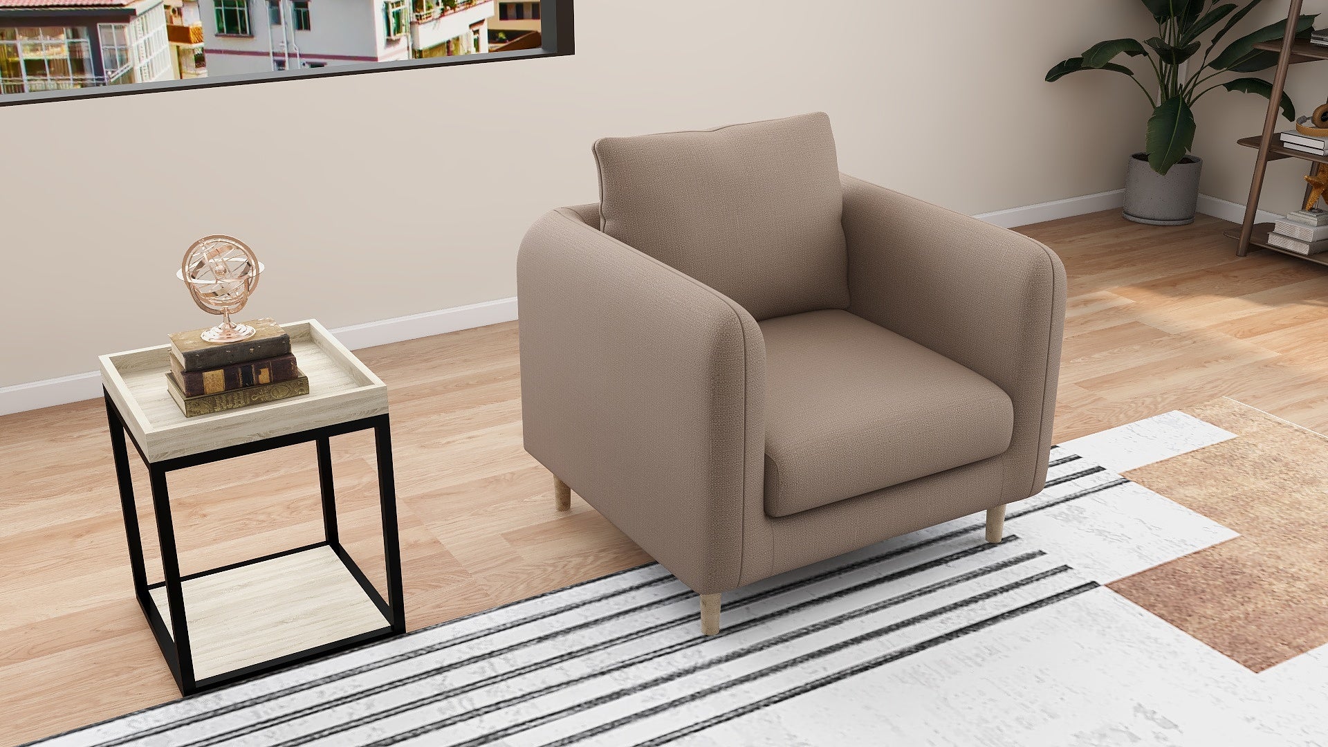 JANE 1-Seater Fabric Sofa AF Home
