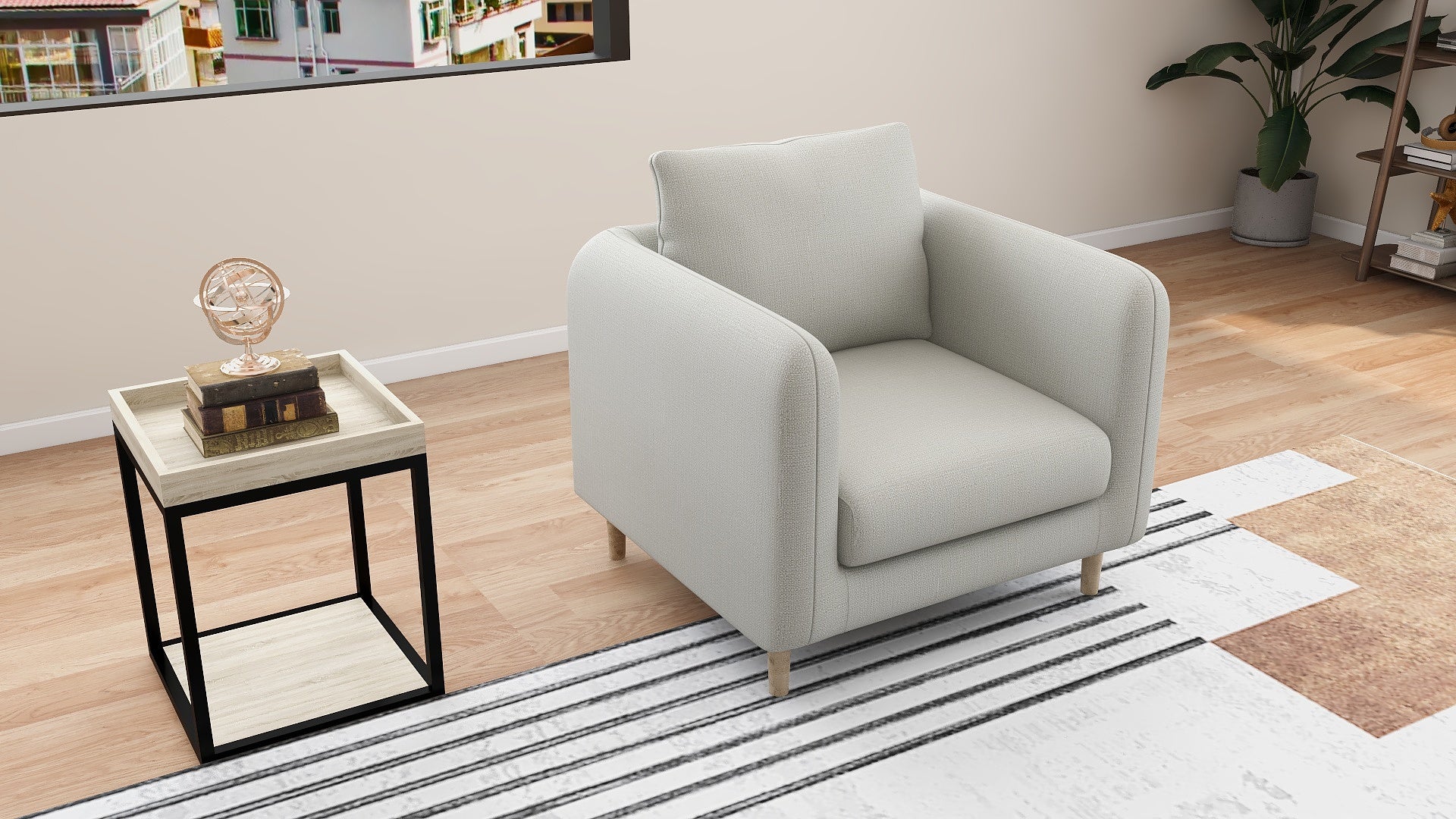 JANE 1-Seater Fabric Sofa AF Home
