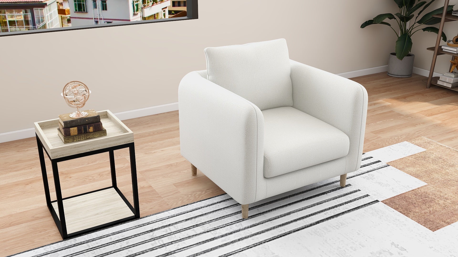 JANE 1-Seater Fabric Sofa AF Home