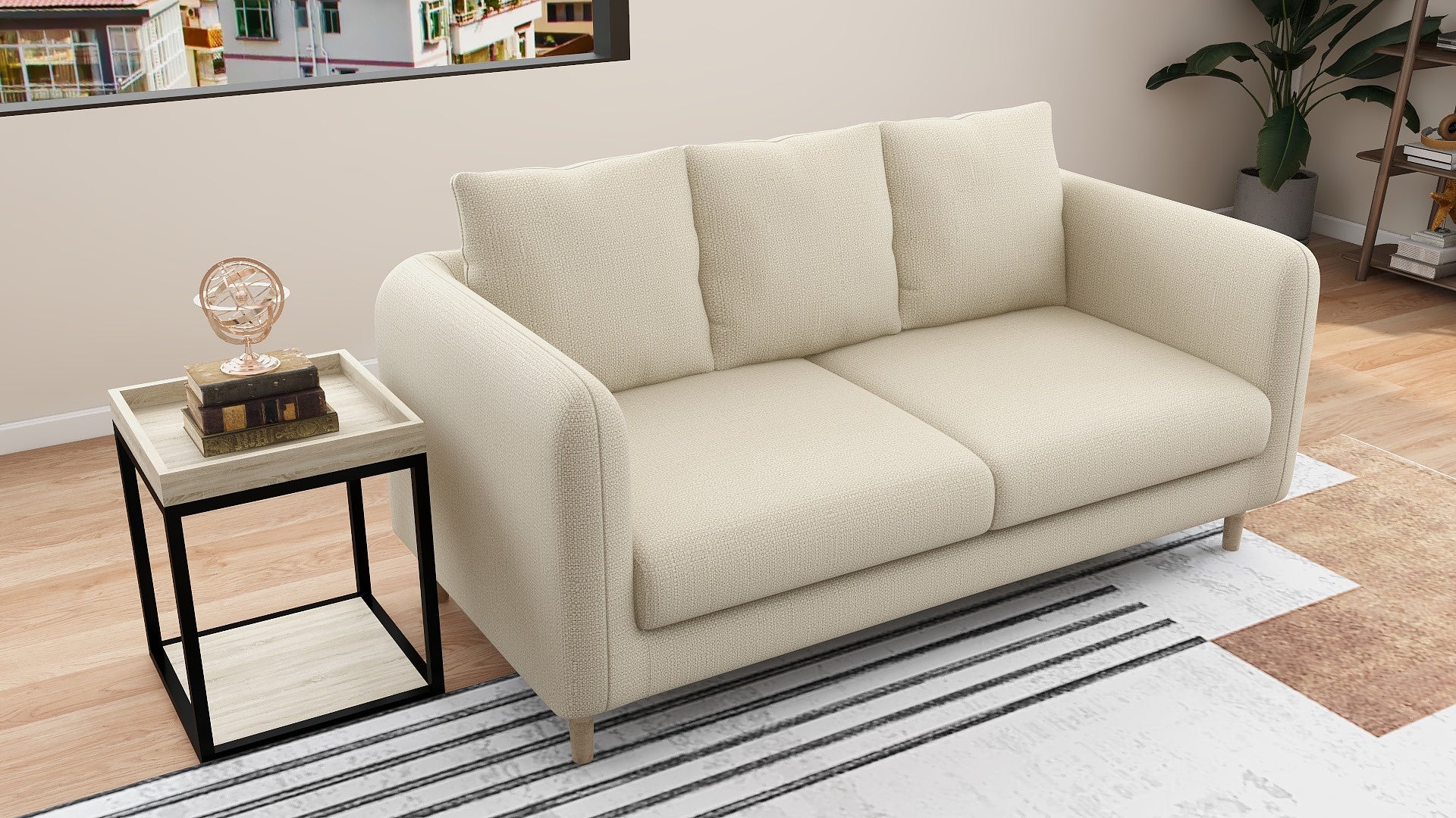 JANE 3 Seater Fabric Sofa AF Home