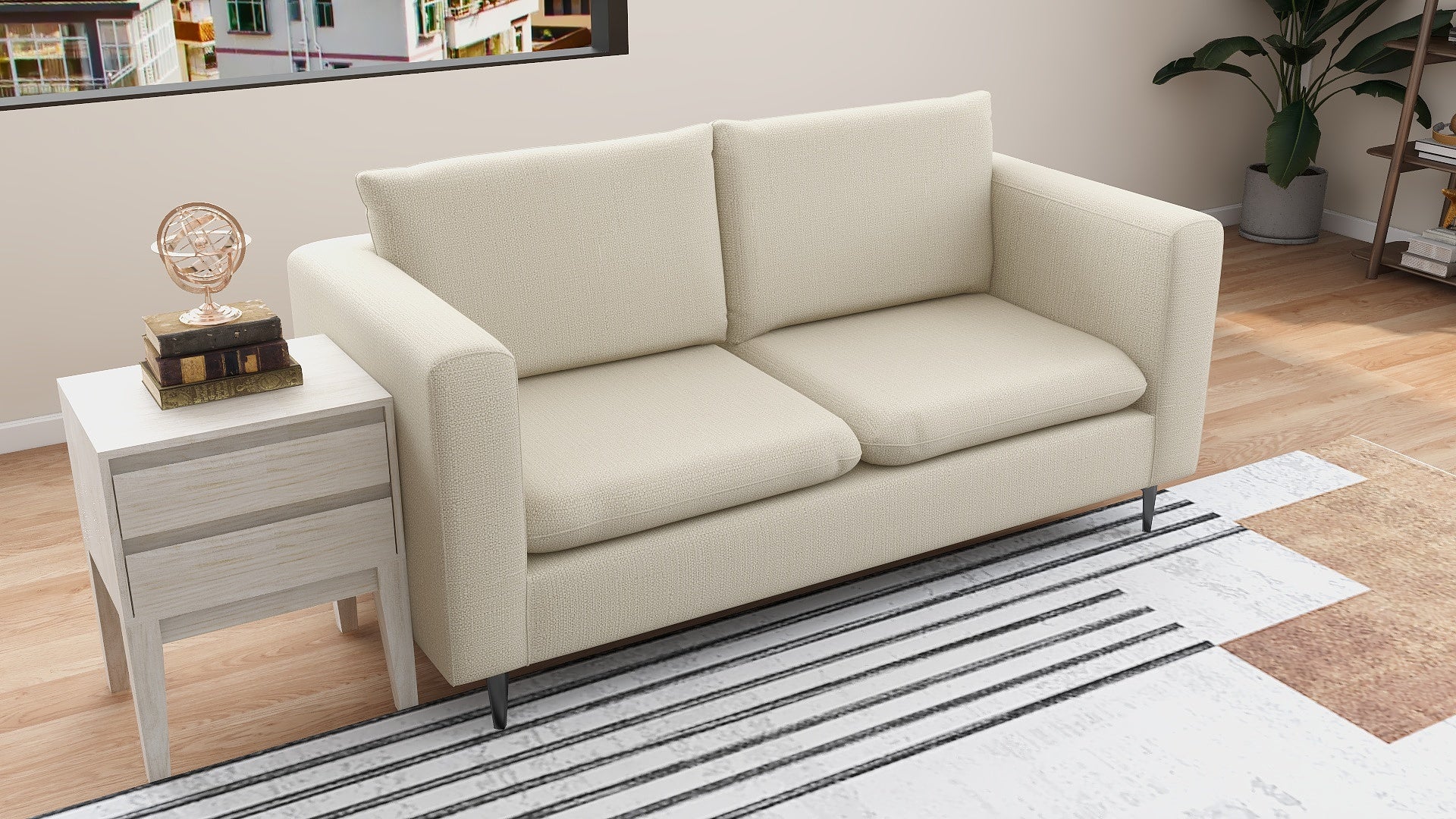 LA MER 3-Seater Fabric Sofa AF Home